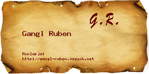 Gangl Ruben névjegykártya